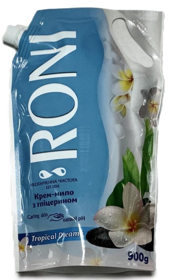 Крем мило TM RoNi Tropical Dreams ( з гліцерином ) Дой-Пак 900 гр.